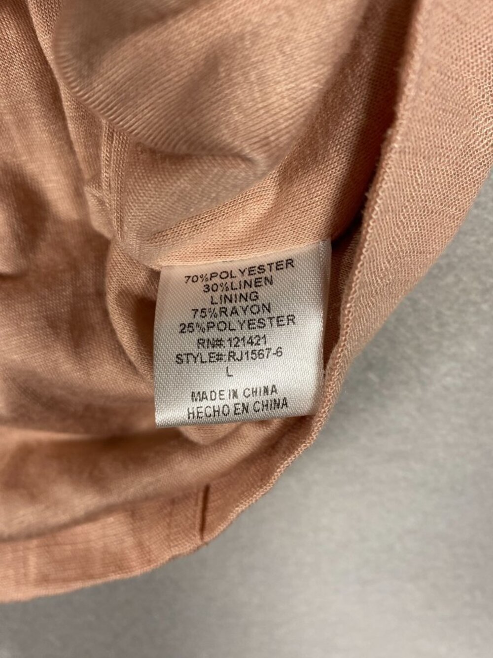 Louella Rose Womens L Pink Linen Blend Moto Jacket L Zipper Collared Lightweight - Picture 5 of 7